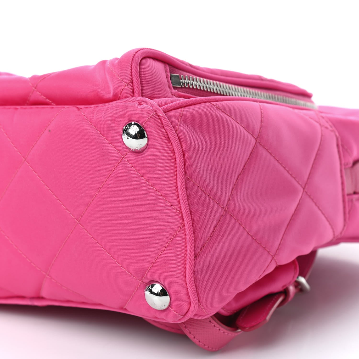 Prada Nylon Tessuto Impuntu Quilted Backpack Fuxia 12 of 13