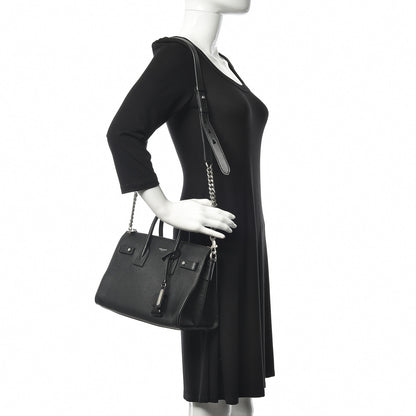 Saint Laurent Grained Calfskin Baby Supple Sac De Jour Black 2 of 9