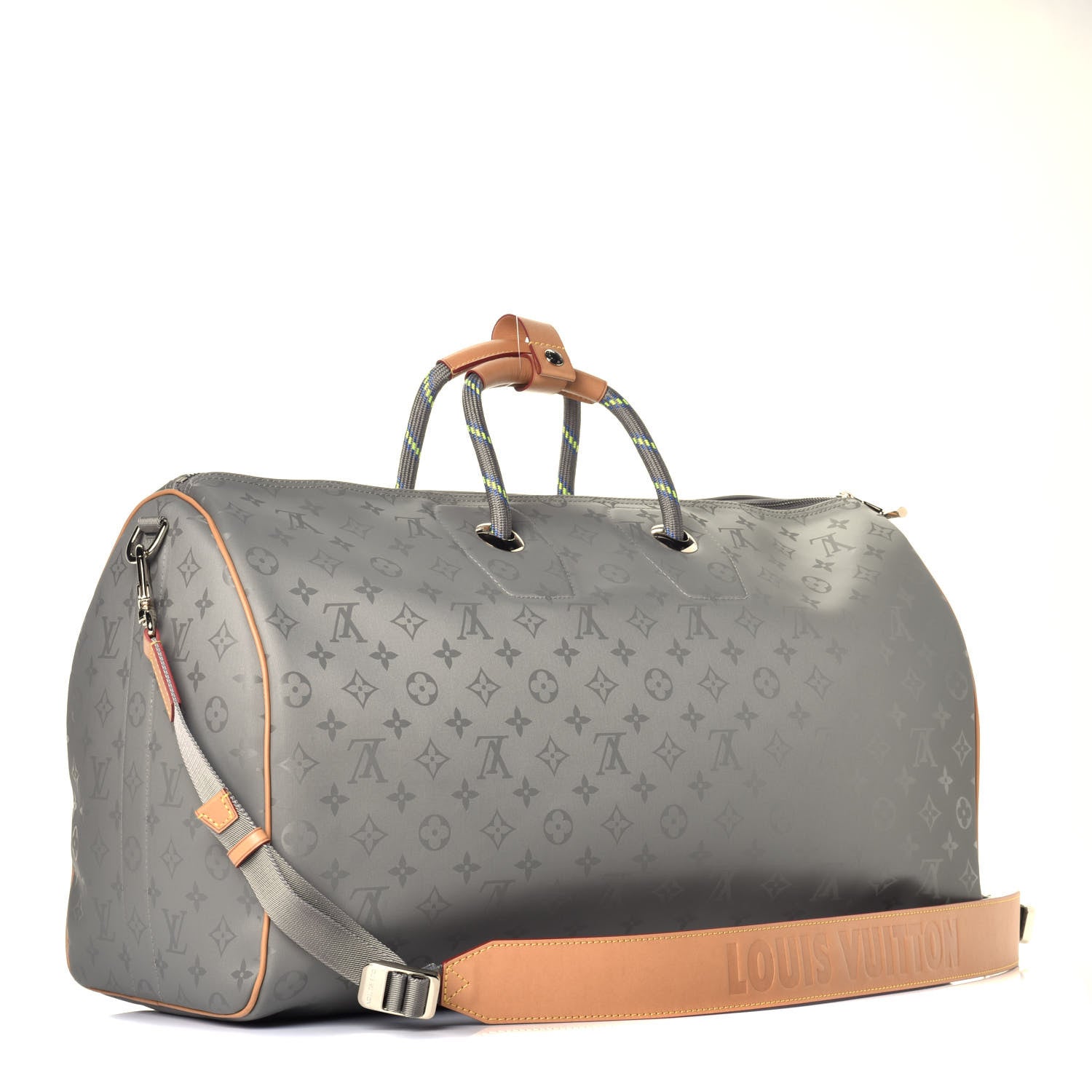 Louis Vuitton Monogram Titanium Keepall Bandouliere 50 3 of 9