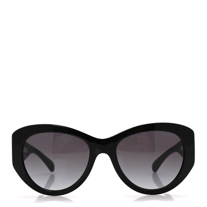 Chanel Acetate Butterfly Large CC Sunglasses 5492-A Black 2 of 8