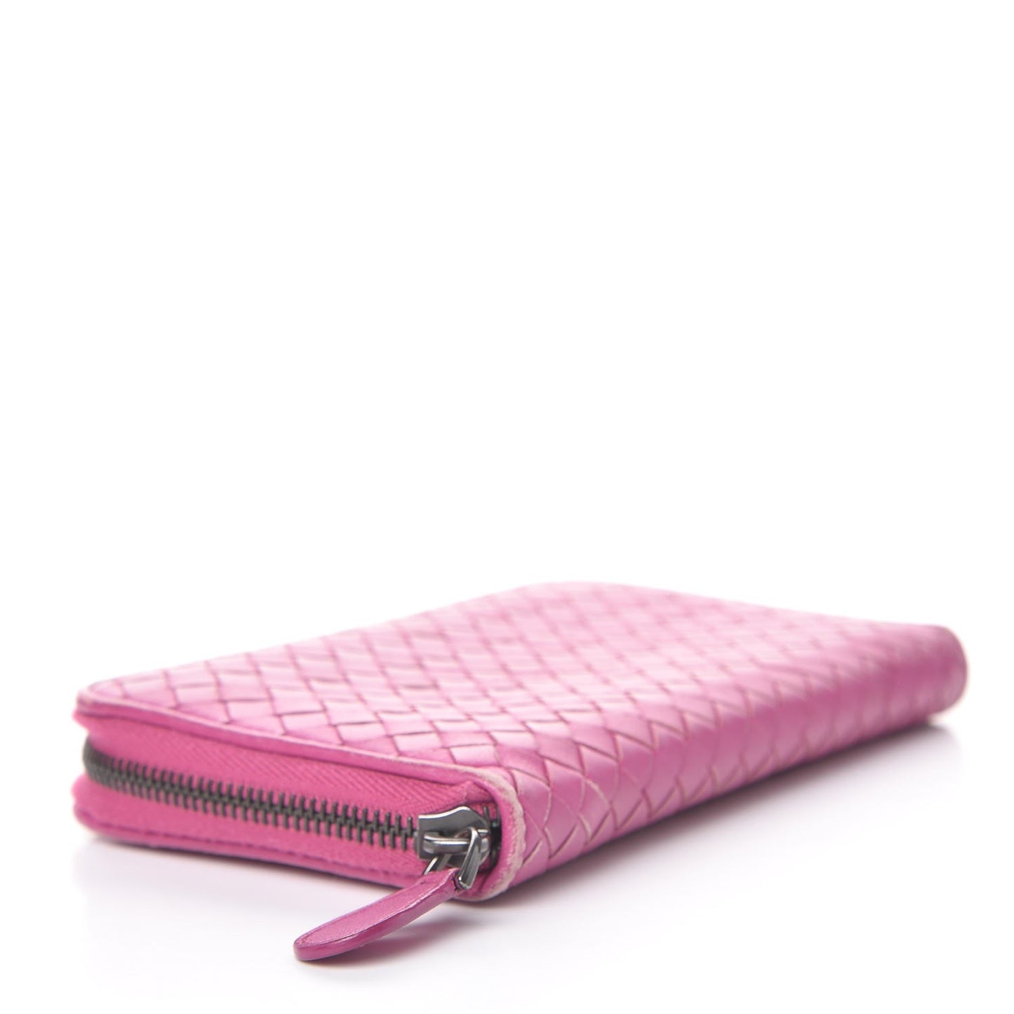 Nappa Intrecciato Zip Around Wallet Ametista