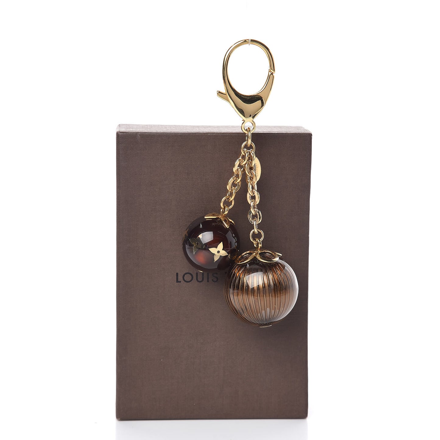 Fleur Ball Bag Charm Brown