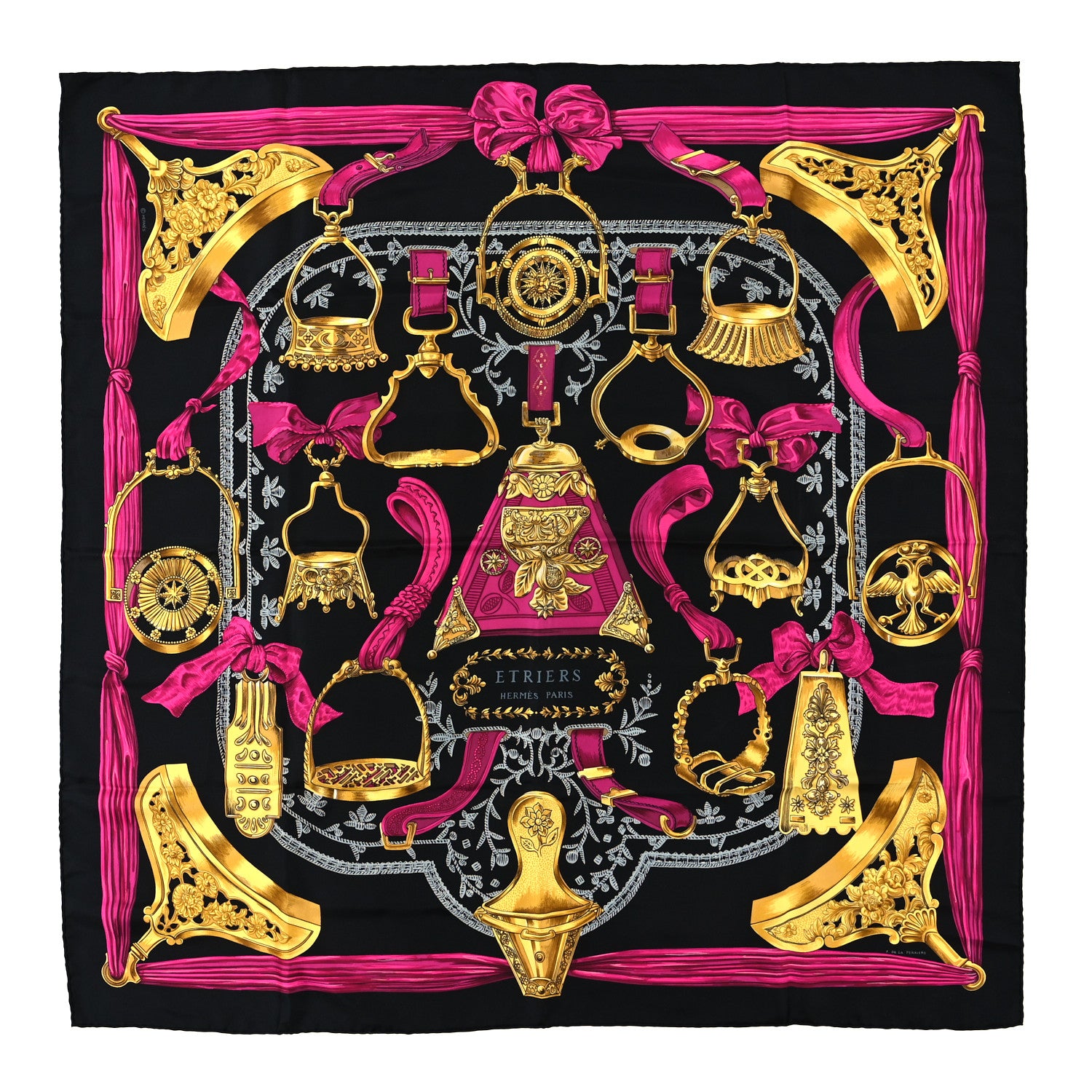 Hermes Silk Etriers Scarf 90 1 of 4