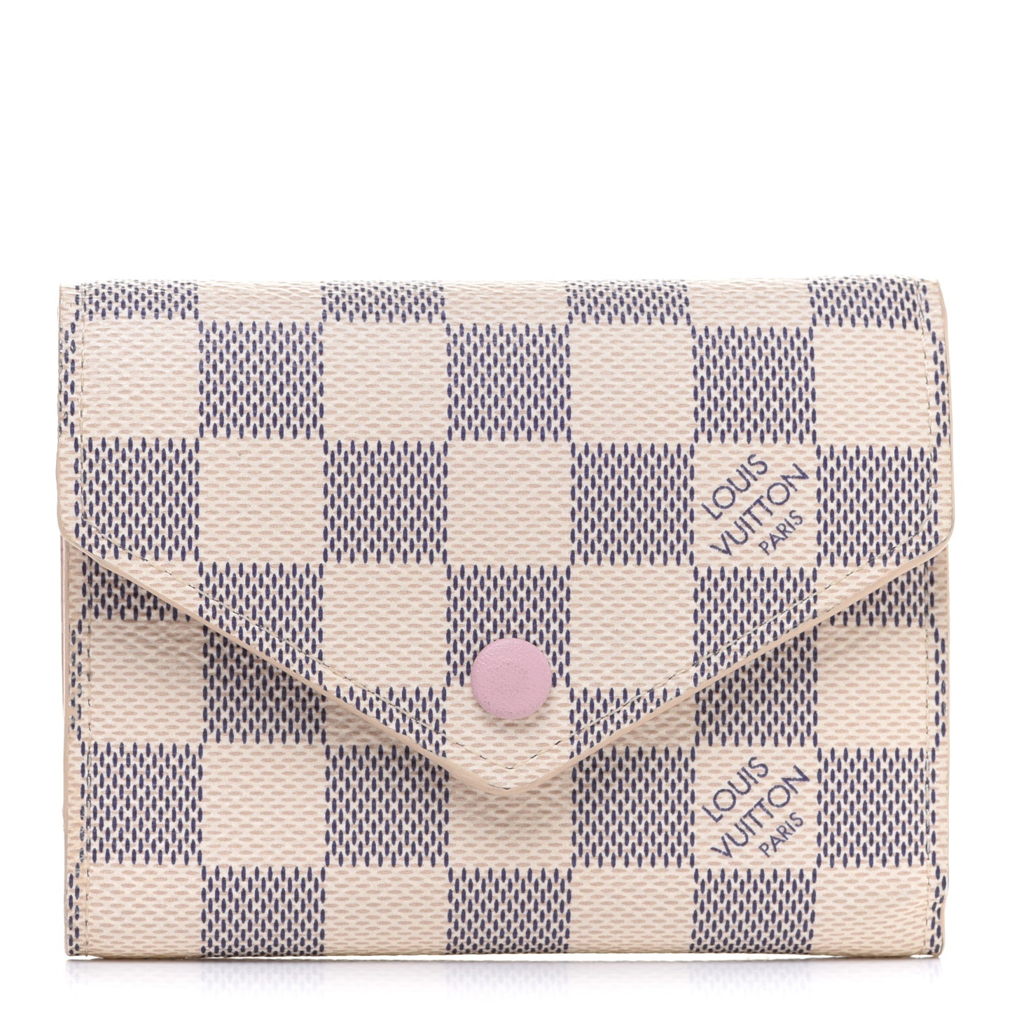 Damier Azur Victorine Wallet Rose Ballerine