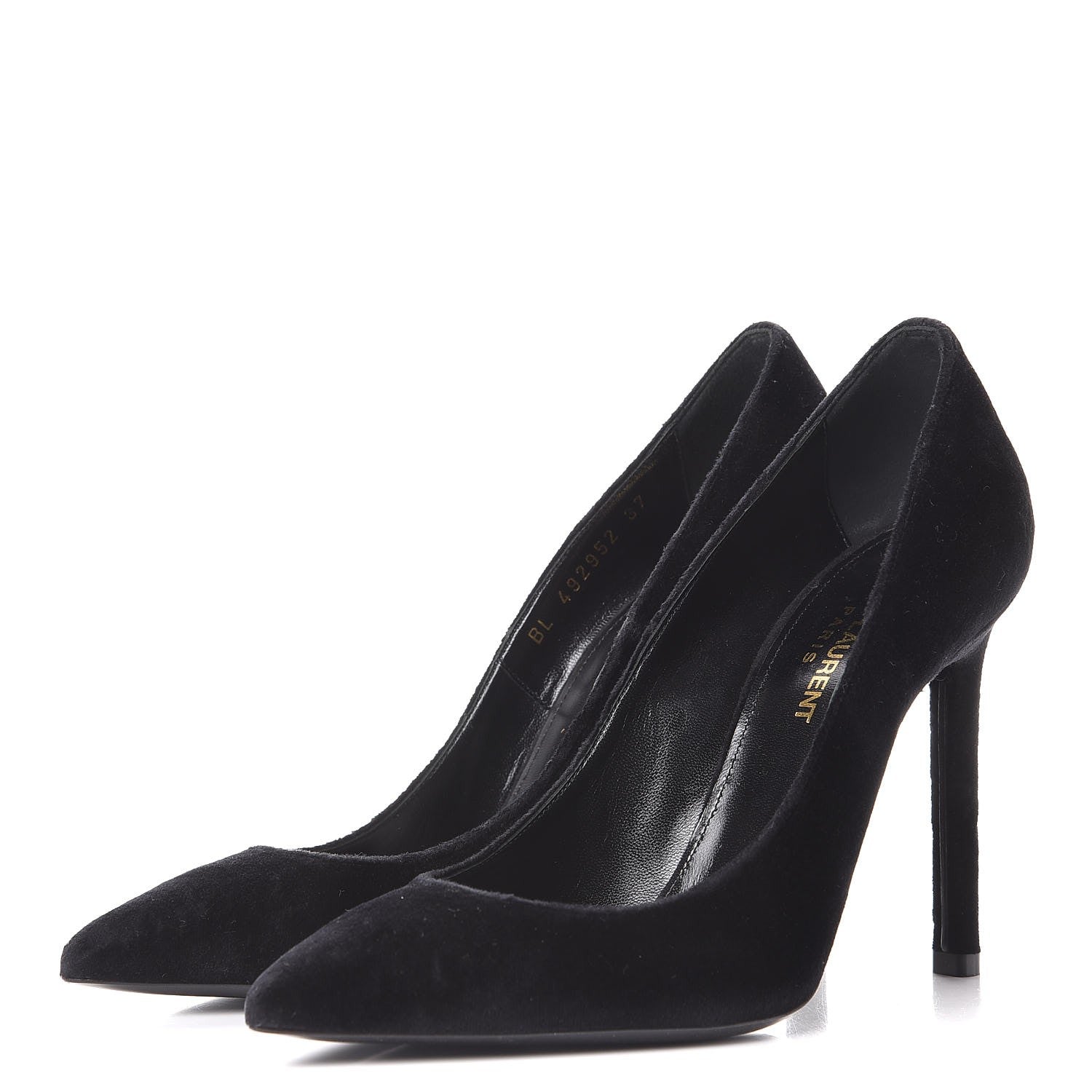 Saint Laurent Velvet Anja 105 Pumps 37 Black 3 of 10