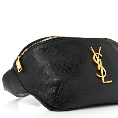 Saint Laurent Grain De Poudre Monogram Belt Bag Black 9 of 11