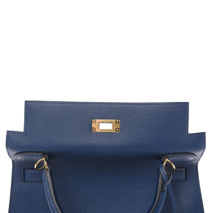 Hermes Epsom Kelly Sellier 28 Bleu De Malte 26 of 36