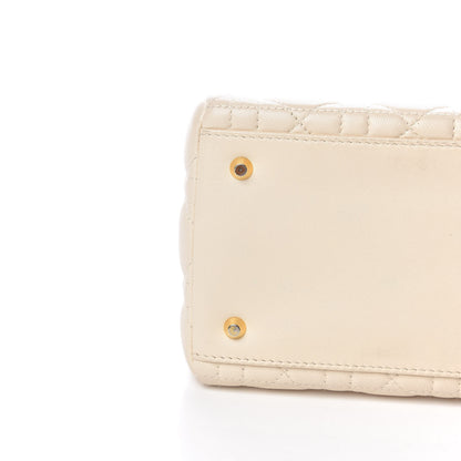 Christian Dior Lambskin Cannage Medium Lady Dior Light Beige 18 of 18