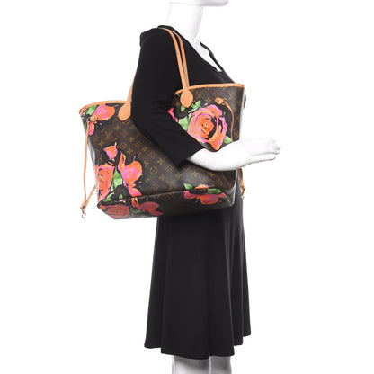 Louis Vuitton Monogram Roses Neverfull MM 2 of 8