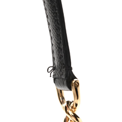 Salvatore Ferragamo Hammered Calfskin Vara Bow Chain Tote Black 10 of 11