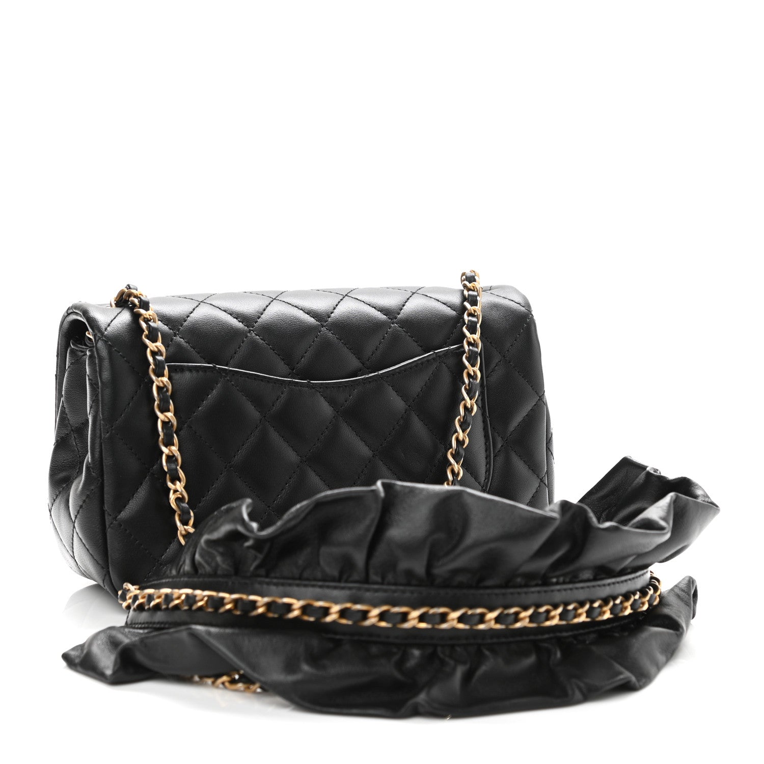 Chanel Lambskin Quilted Mini Romance Rectangular Flap Black 3 of 11