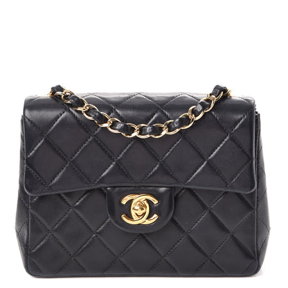 Chanel Lambskin Quilted Mini Square Flap Black 1 of 14
