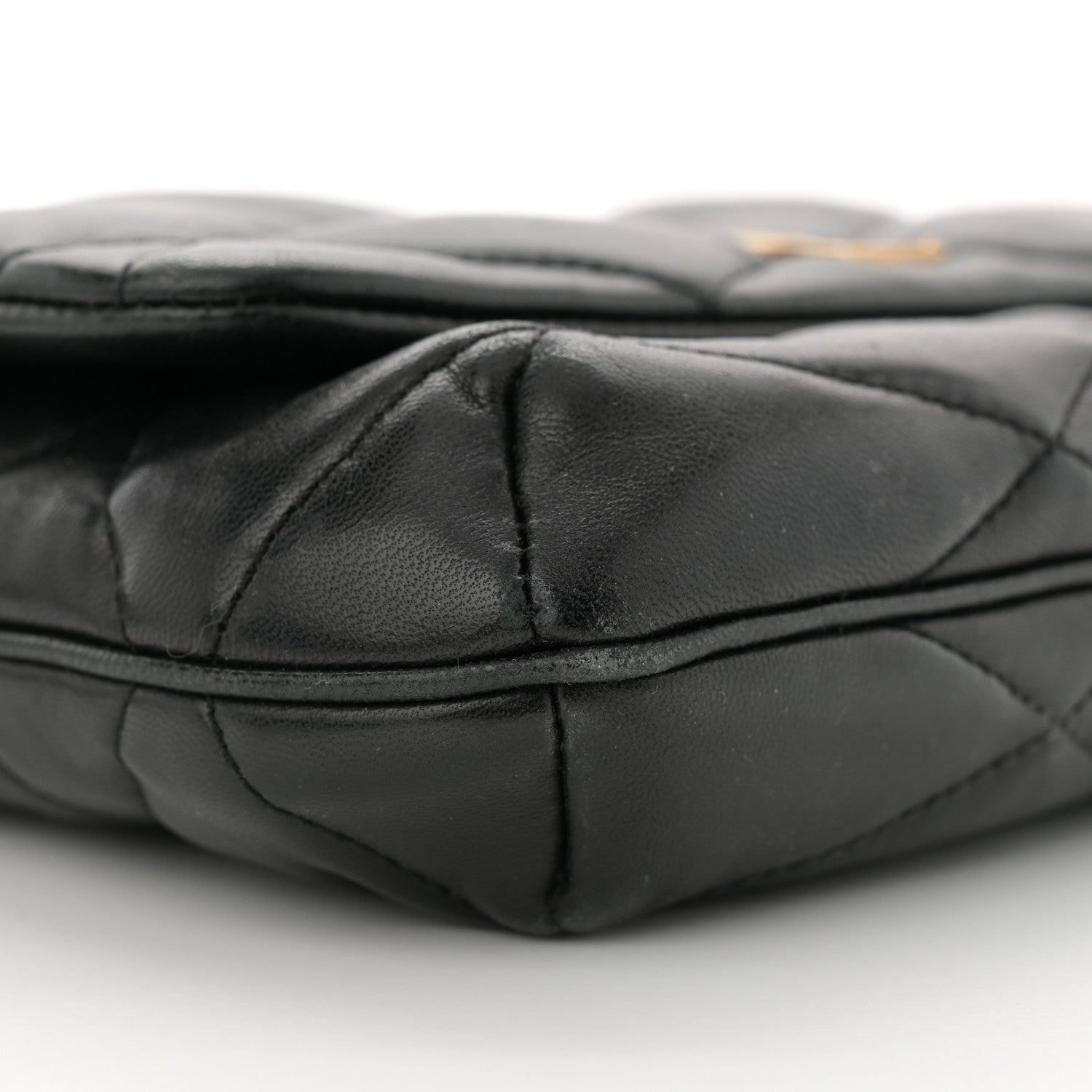 Saint Laurent Lambskin Quilted Le 57 Diamond Shoulder Bag Black 9 of 14
