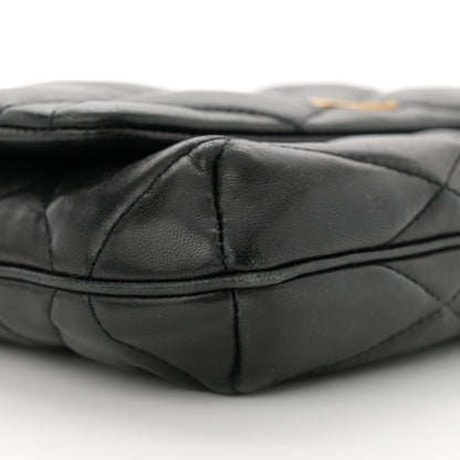 Saint Laurent Lambskin Quilted Le 57 Diamond Shoulder Bag Black 9 of 14