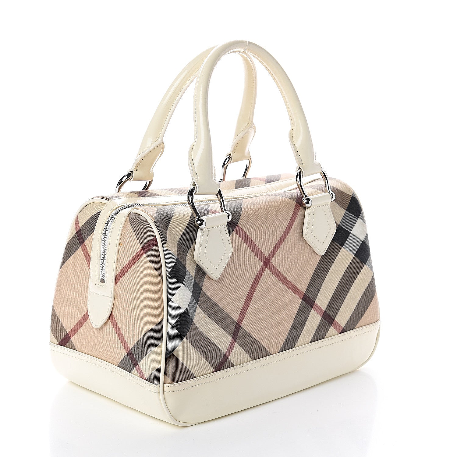 Burberry Nova Check Bowling Bag White 2 of 8