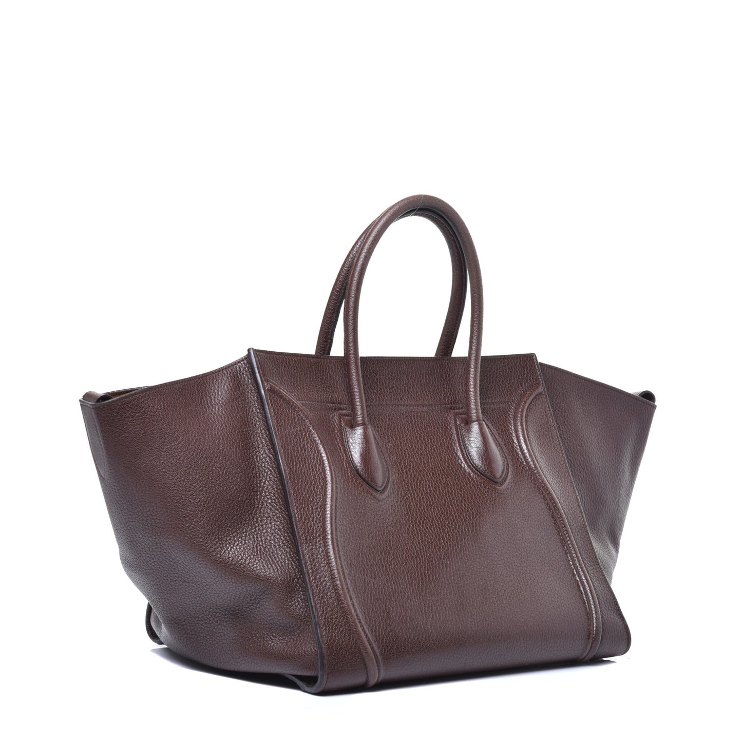 Grained Calfskin Medium Phantom Luggage Brown