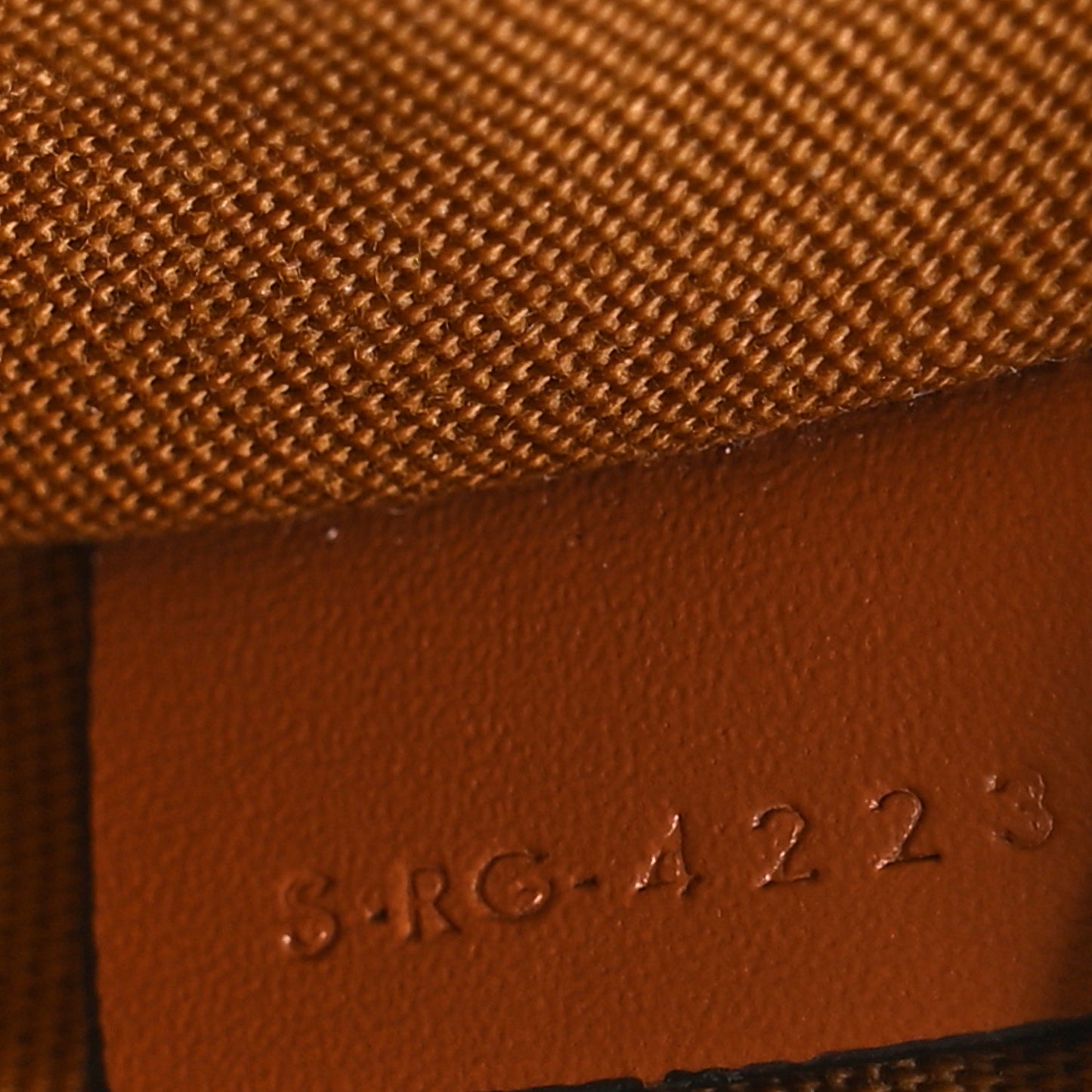 Triomphe Calfskin Long Pouch With Strap Tan