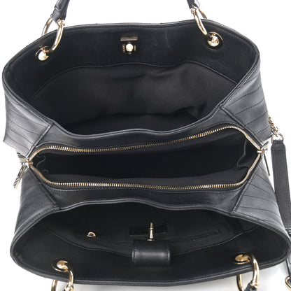 Chanel Calfskin Stitched Large Chevron Chic Shopping Bag Black 5 of 11