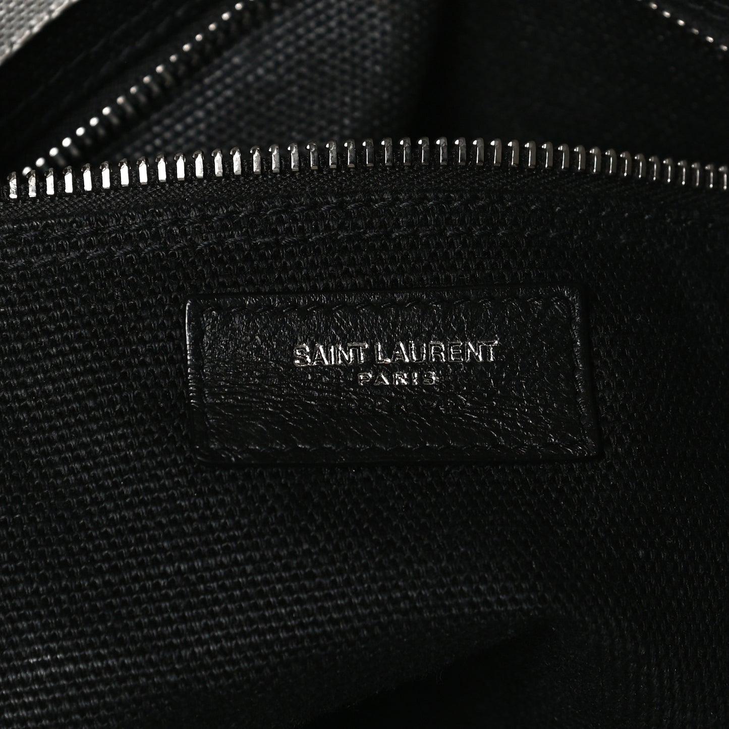Linen Calfskin Rive Gauche North South Tote White Black