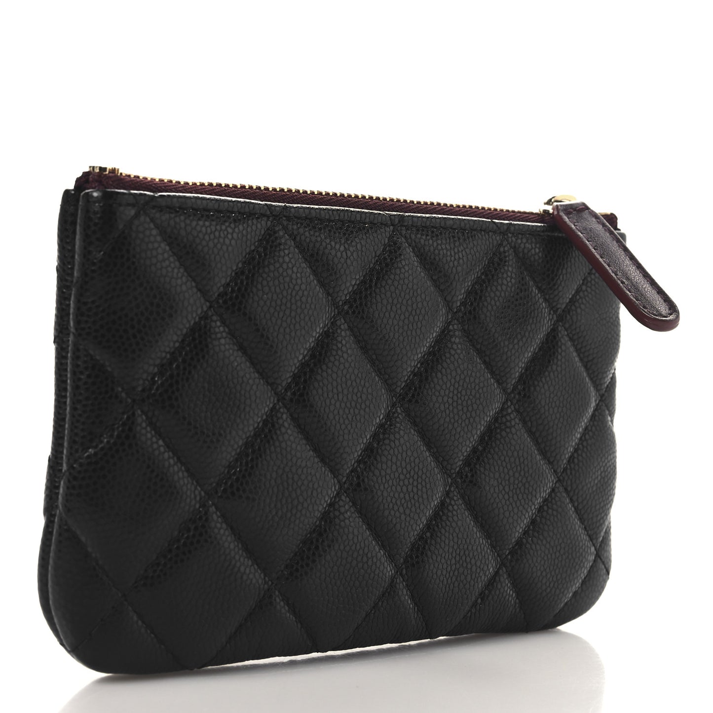 Caviar Quilted Small Cosmetic Case Black