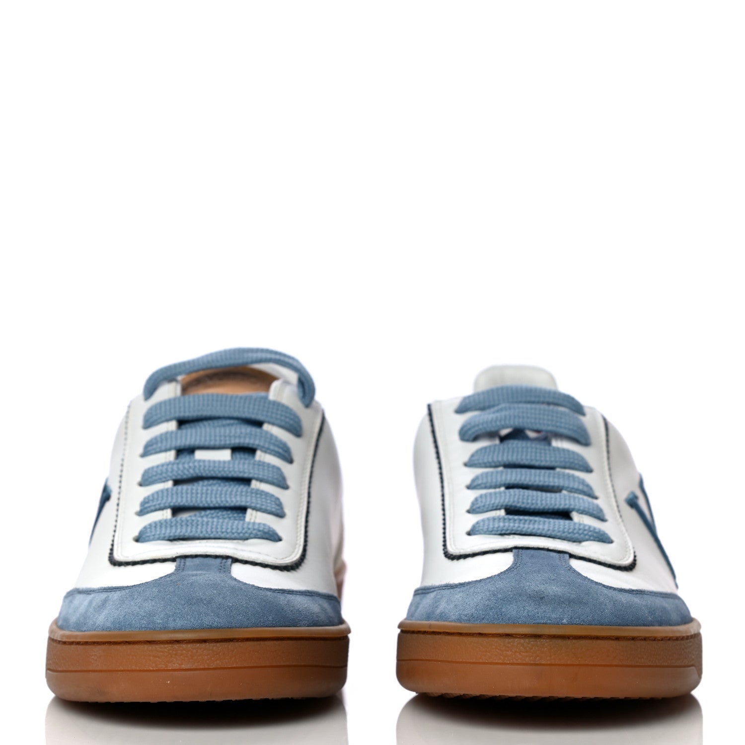 Louis Vuitton Calfskin Frontrow Sneakers 36 Blue 4 of 16