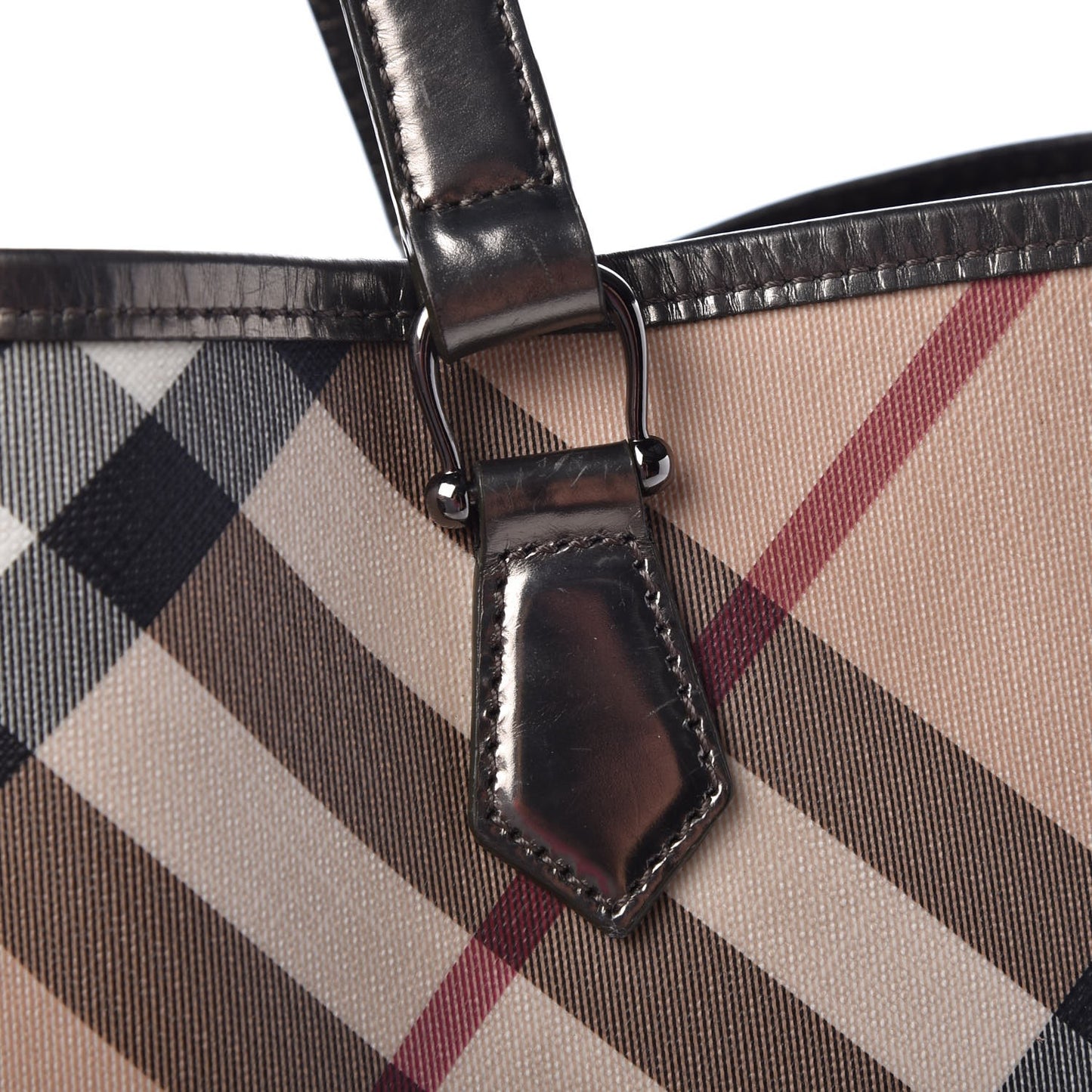Patent Supernova Check Stanton Tote Dark Nickel