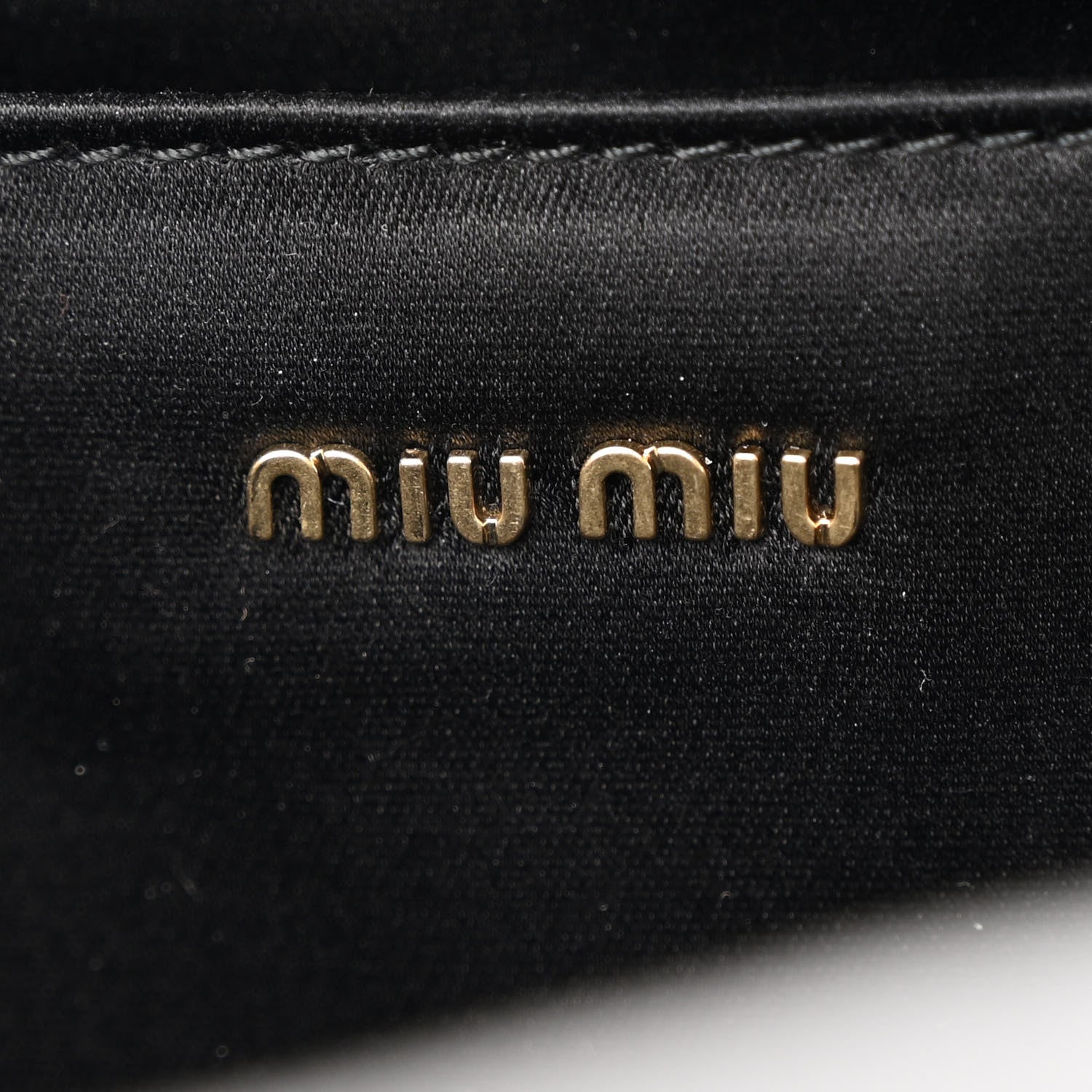 Miu Miu Softy Logo Embossed Small Chain Shoulder Bag Black 6 of 11