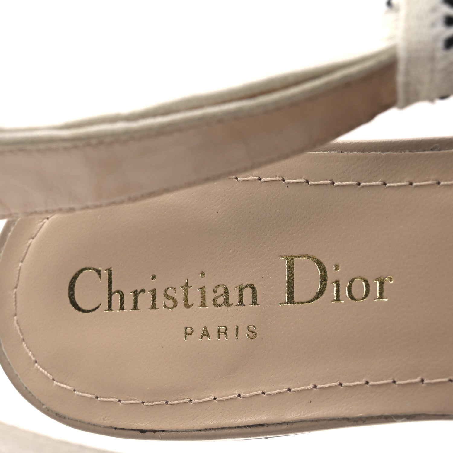 Christian Dior Technical Canvas Ribbon J'Adior Slingback Ballet Flats 38.5 Powder Nude 9 of 12