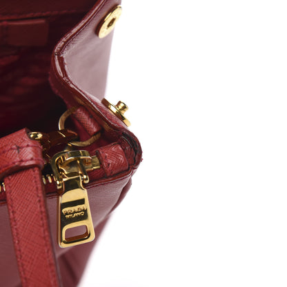 Prada Saffiano Medium Galleria Double Zip Tote Fuoco 9 of 18