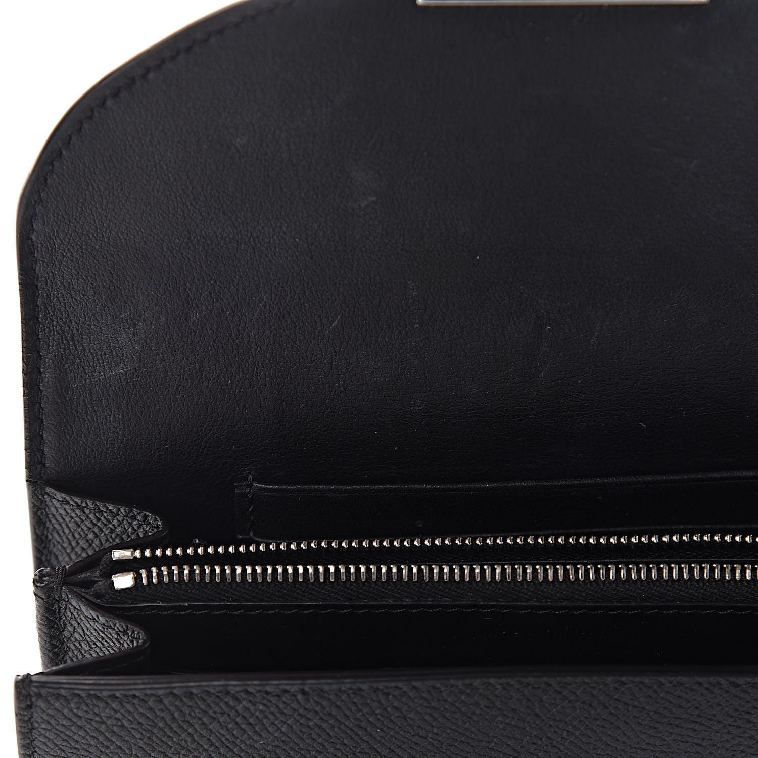 Celine Grained Calfskin Medium Trotteur Multifunction Flap Wallet Black 8 of 13
