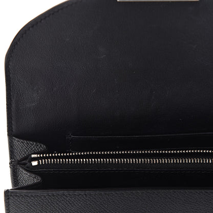 Celine Grained Calfskin Medium Trotteur Multifunction Flap Wallet Black 8 of 13