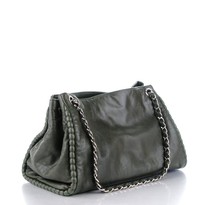 Chanel Calfskin On The Bund Open Accordion Tote Dark Khaki 3 of 7