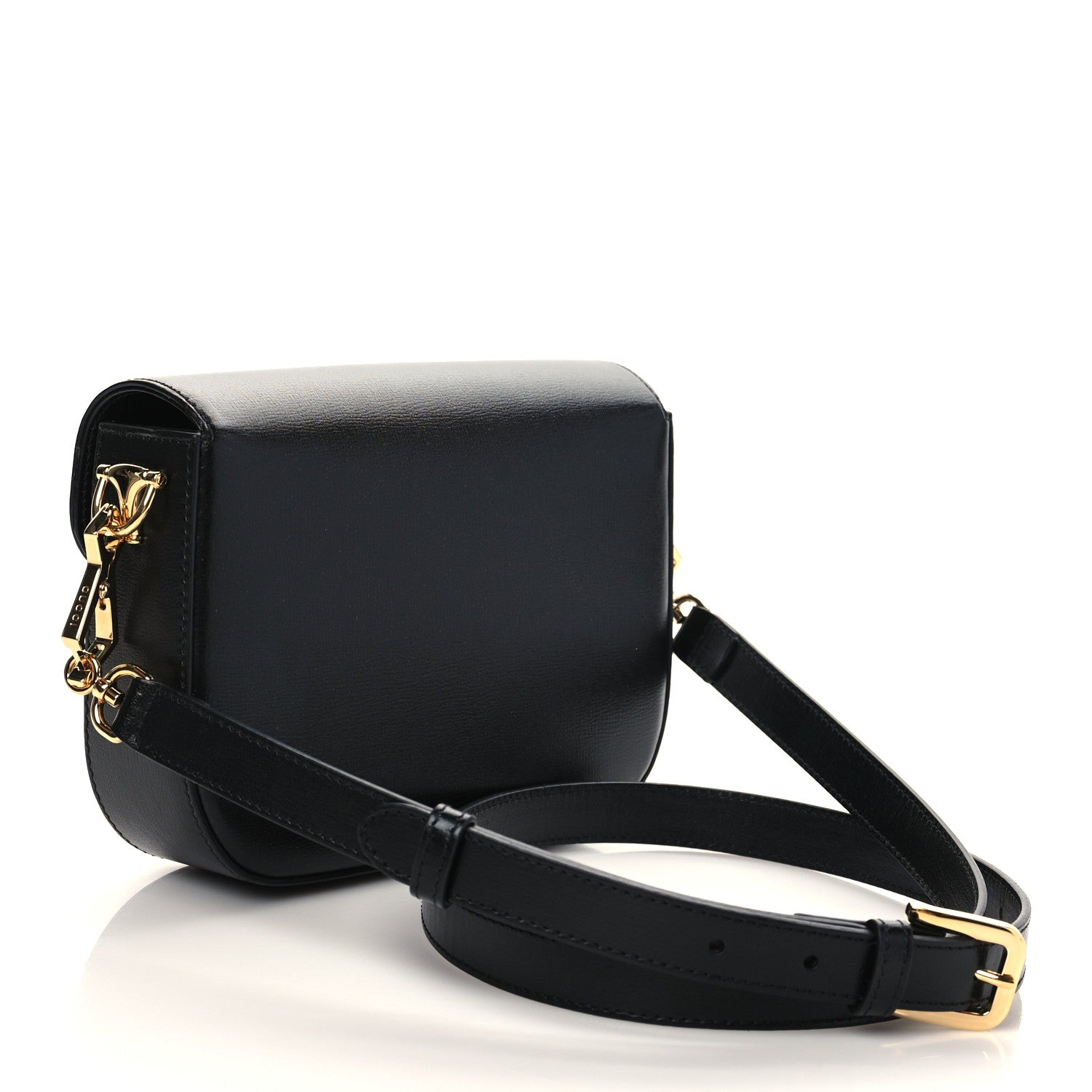Gucci Azalea Calfskin Web Mini Horsebit 1955 Shoulder Bag Black 2 of 7