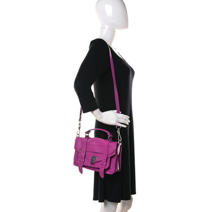 Proenza Schouler Lambskin Tiny PS1 Satchel Berry 2 of 8
