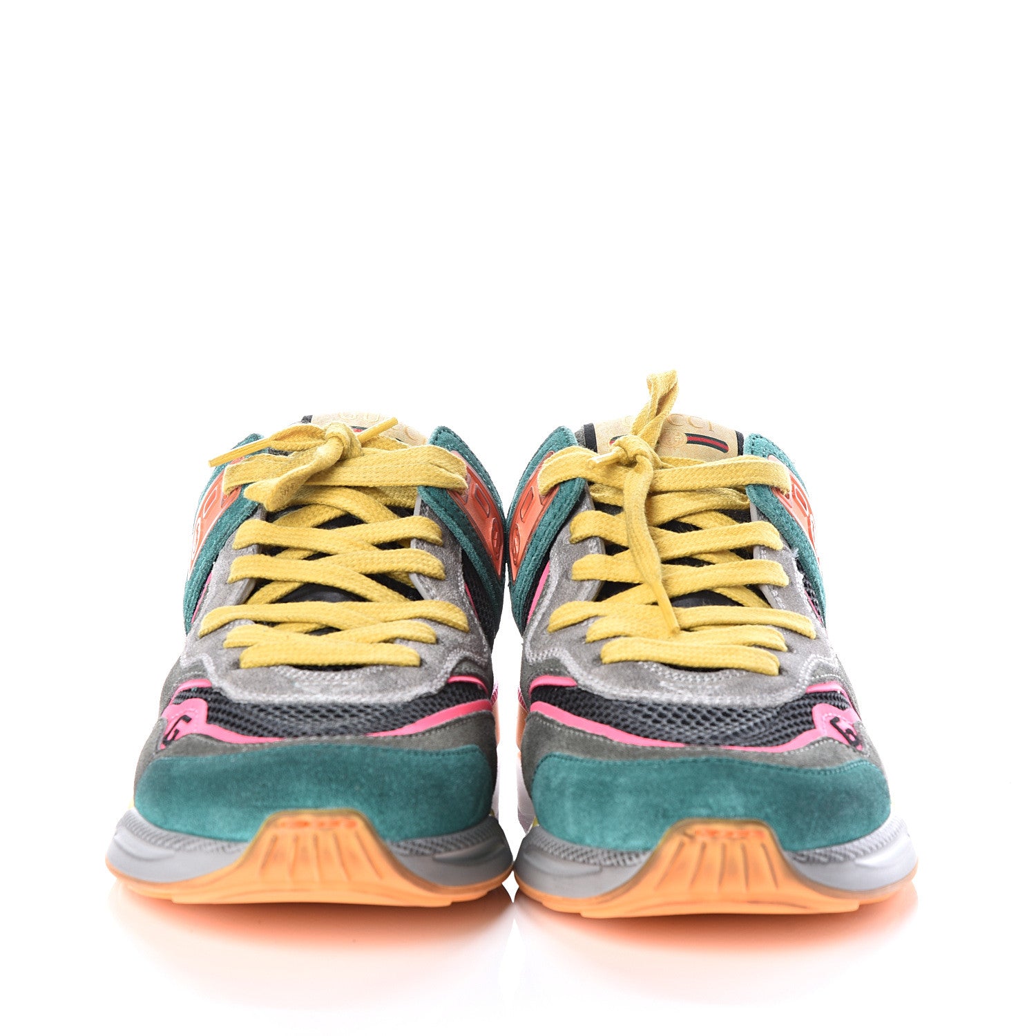 Gucci Suede Calfskin Womens Ultrapace Sneakers 37 Green 3 of 11