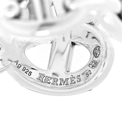 Hermes Sterling Silver GM Chaine d'Ancre Enchainee Band Ring 52 6 4 of 5