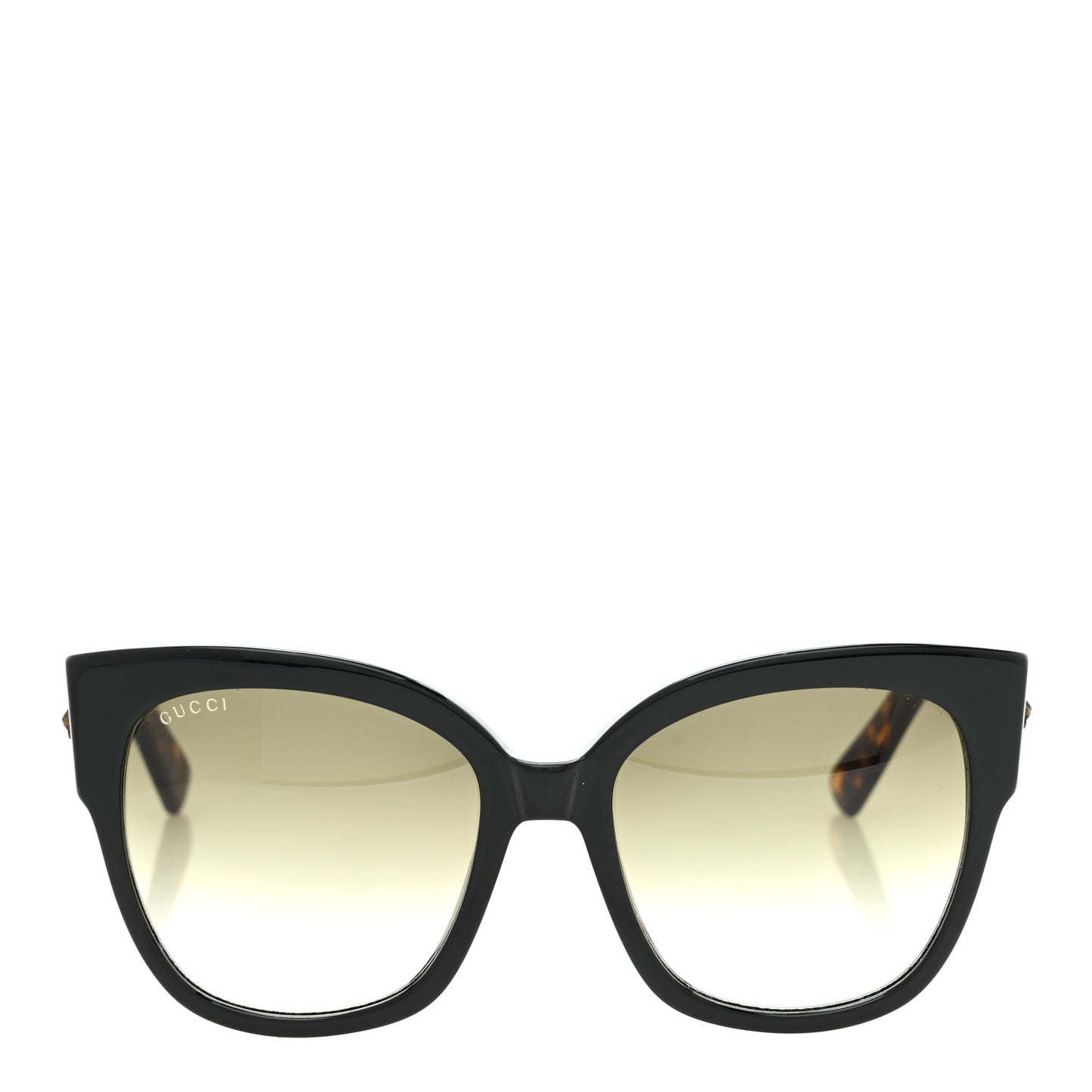 Acetate Square Frame Web Sunglasses GG0059S Black Tortoise