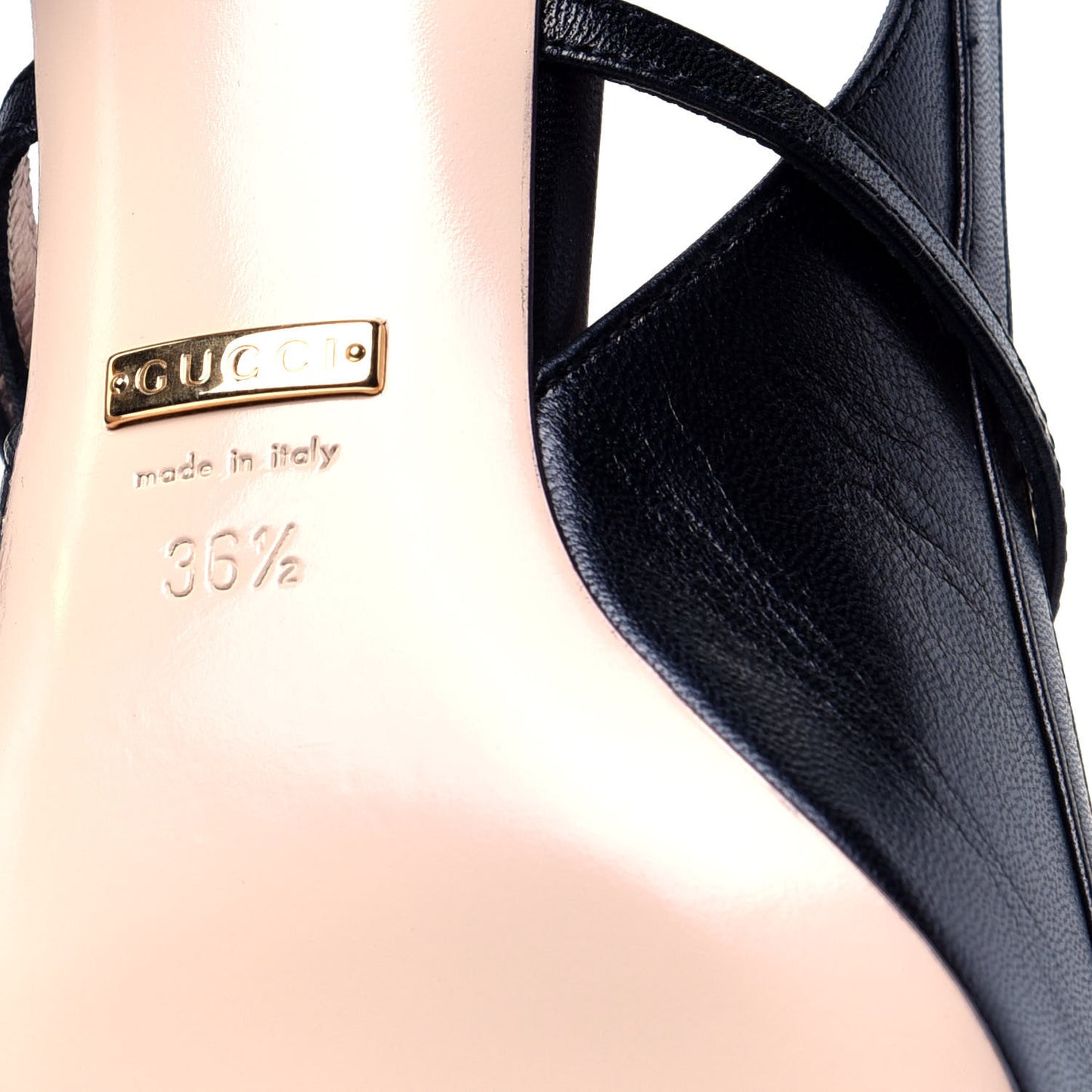 Malaga Kid Zumi Low Heel Slingback Pumps 36.5 Black