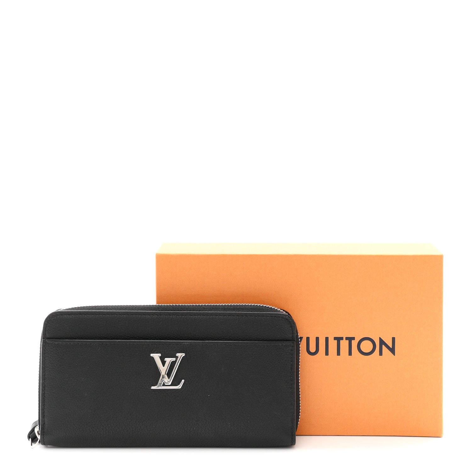 Louis Vuitton Calfskin Zippy Lockme Wallet Black 7 of 7