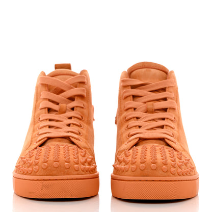 Christian Louboutin Veau Velours Mens Louis Orlato Flat Spikes Sneakers 41.5 Melon May 2 of 10