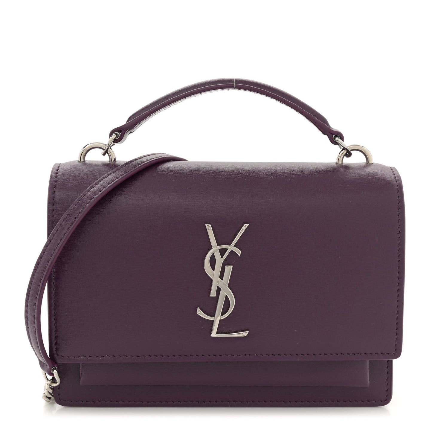 Calfskin Monogram Sunset Chain Wallet Prunia