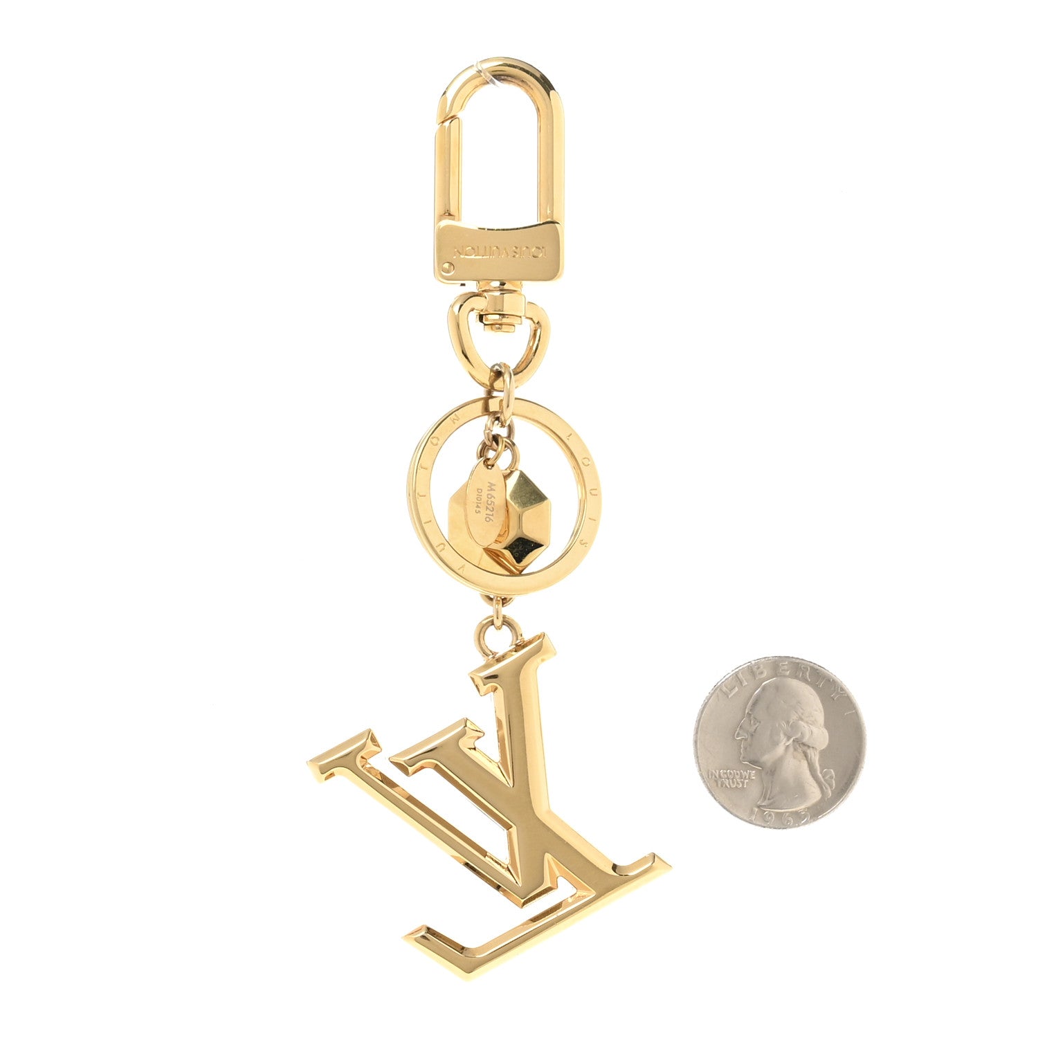 Louis Vuitton LV Facettes Bag Charm Key Holder Gold 2 of 4