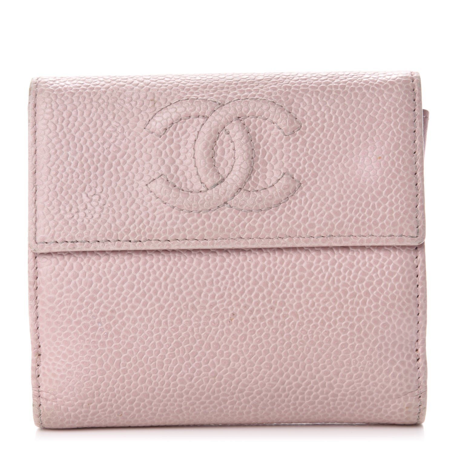 Chanel Caviar Timeless CC Compact French Wallet Pink 1 of 8