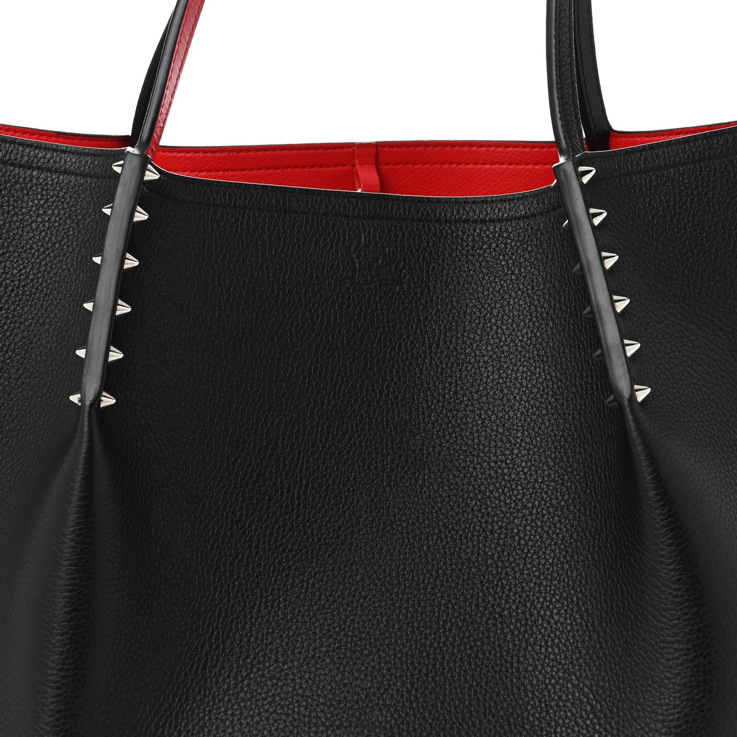 Calfskin Spiked Large Cabarock Shopper Tote Black