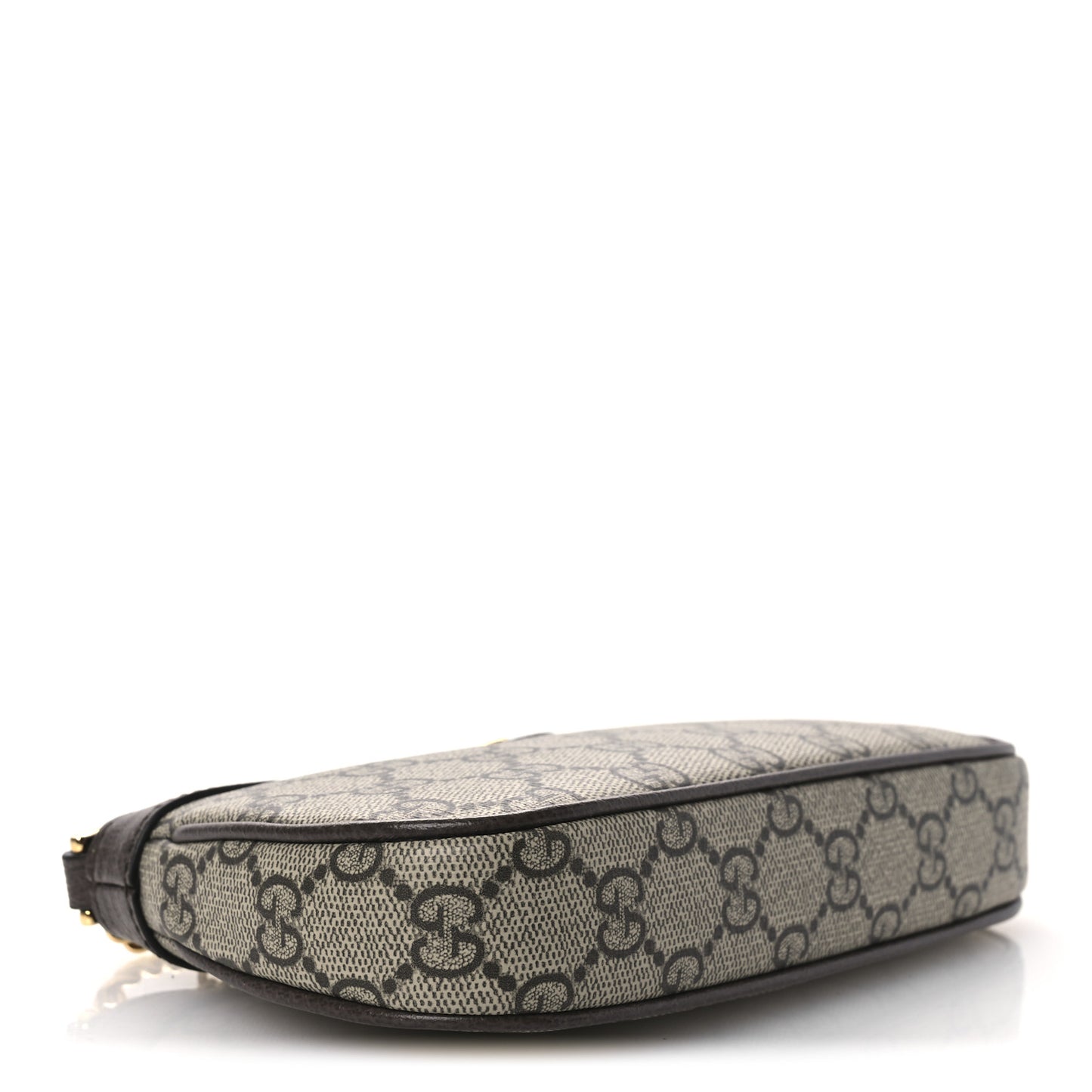 GG Supreme Monogram Textured Dollar Calfskin Mini Ophidia Chain Bag Beige Ebony