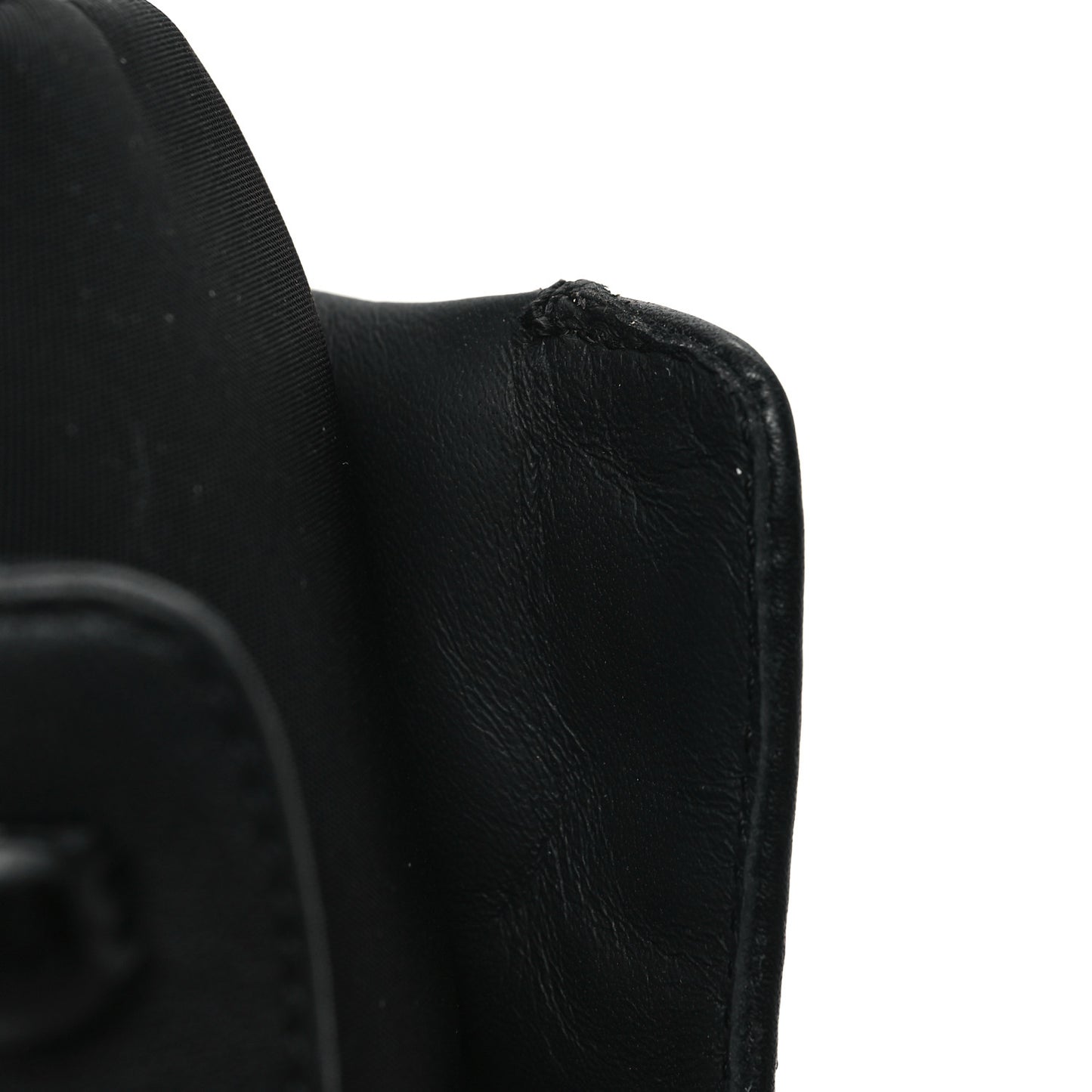 Vitello Montana Re-Nylon Metal Triangle Logo 110mm Ankle Boots 38.5 Black