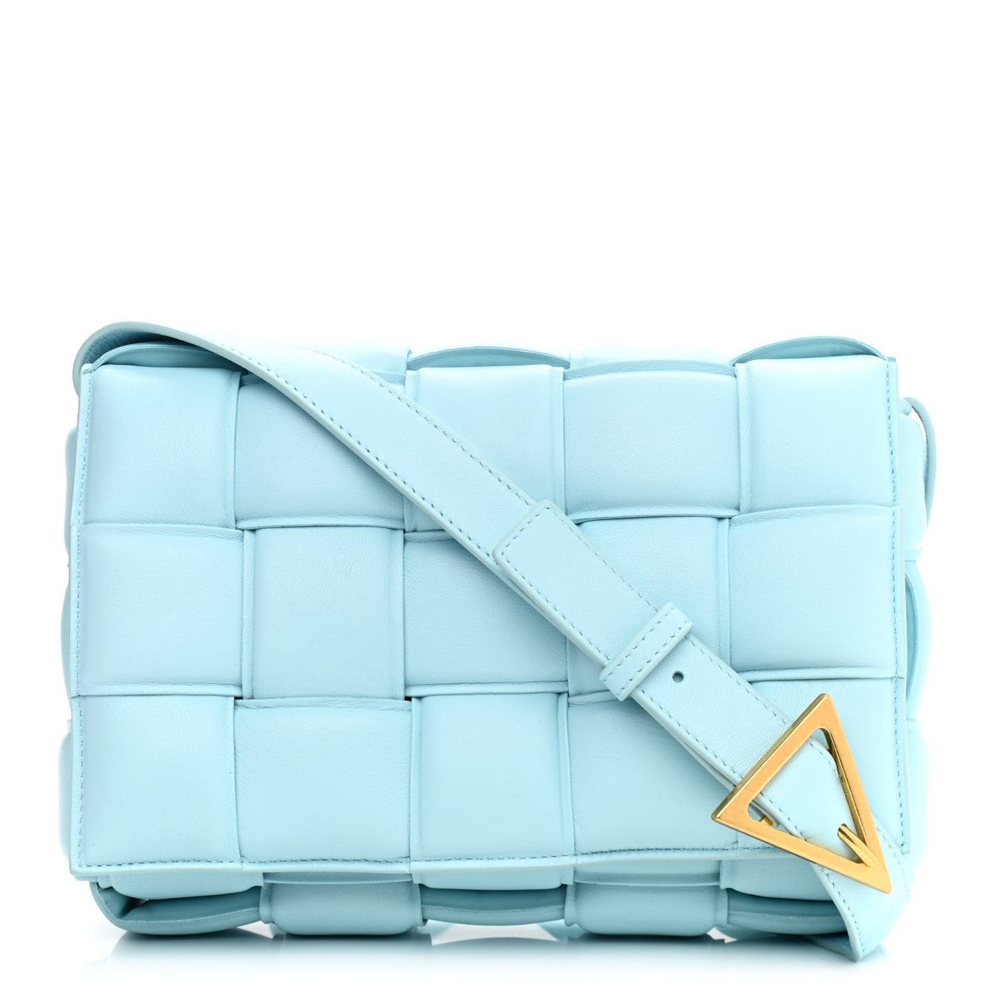 Nappa Maxi Intreccio Padded Cassette Crossbody Bag Spearmint