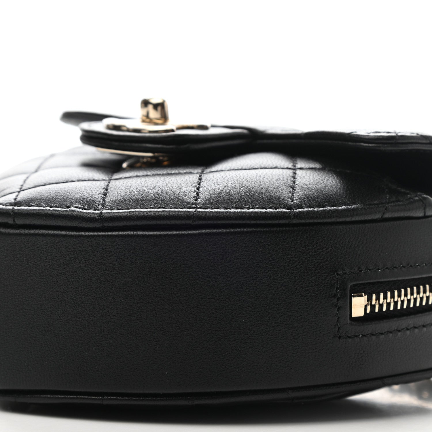 Chanel Lambskin Quilted CC In Love Heart Clutch With Chain Black 10 of 11