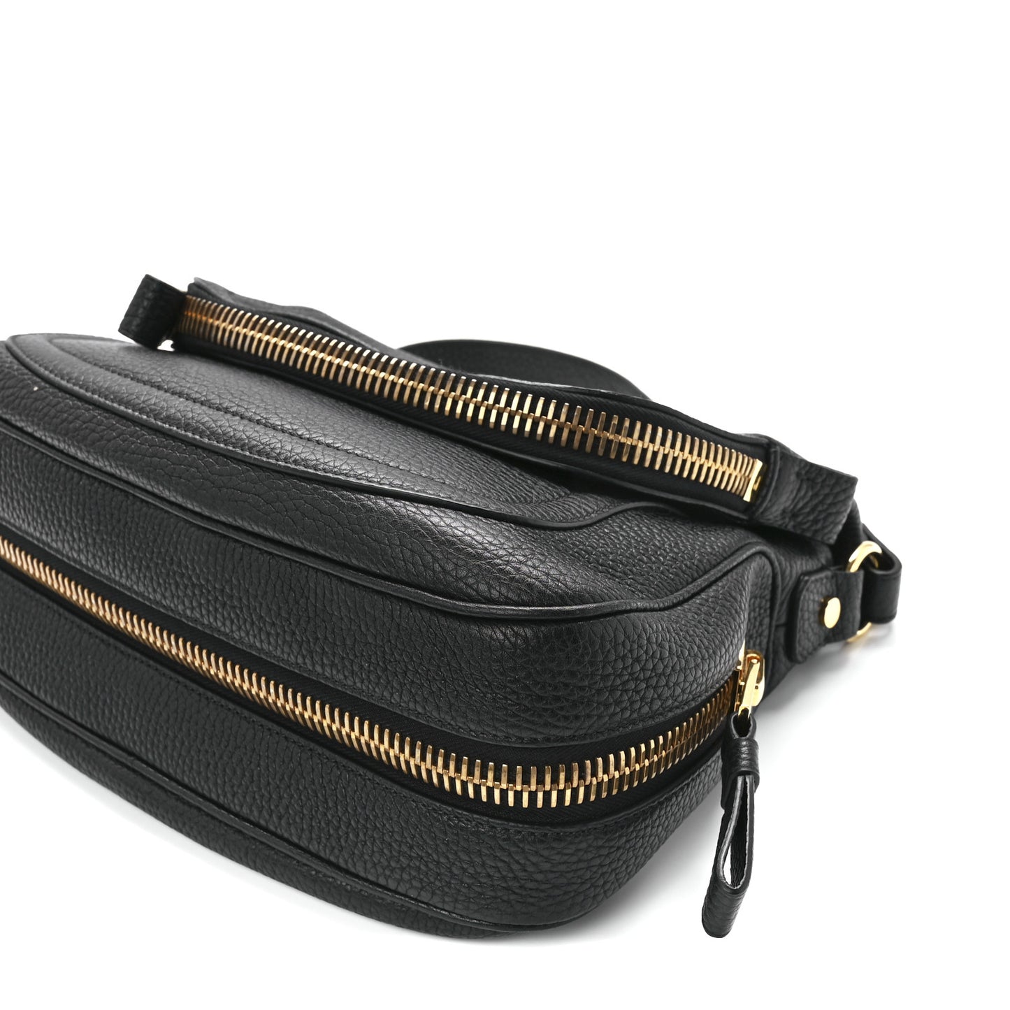Grained Calfskin Medium Jennifer Crossbody Bag Black