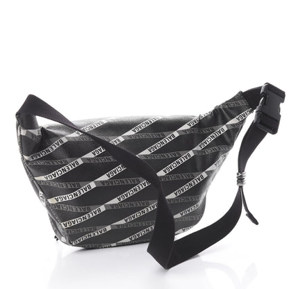 Balenciaga Coated Canvas Losange Monogram Explorer Belt Bag Black Grey 2 of 8